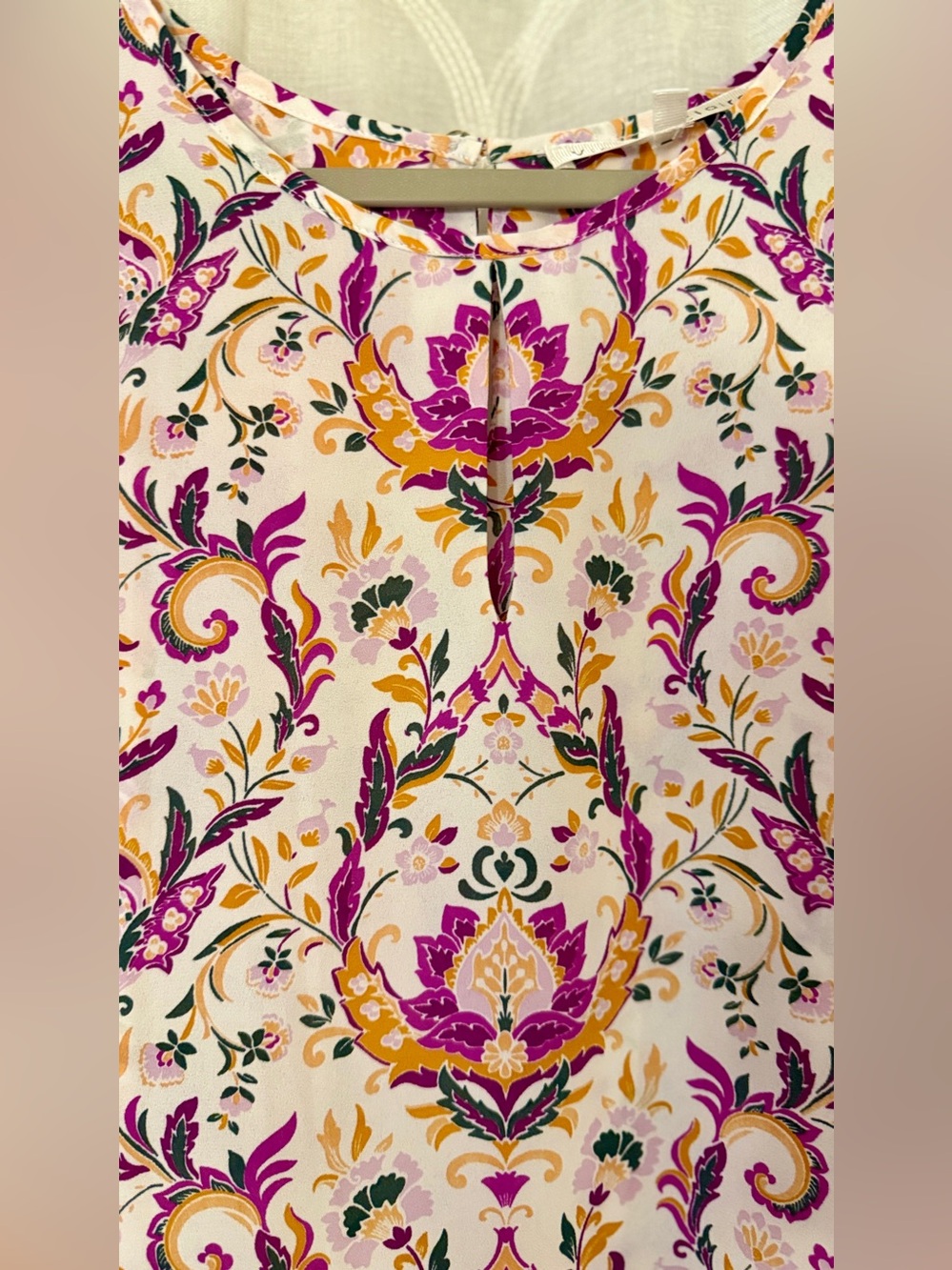 Violet + Claire Boho Paisley Medallion Sleeveless Tunic Top Blouse | Size Large - Picture 10 of 12